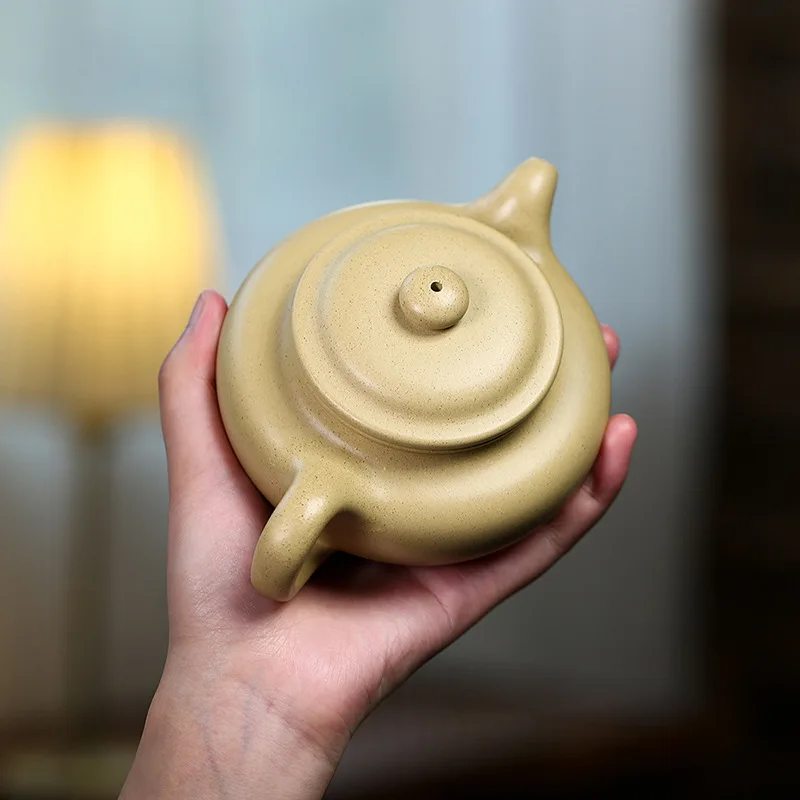 

High Quality Yixing Handmade Clay Teapot Tea Set Household Kung Fu Ore Benshan Green Mud Archaized Pot Holiday Gift