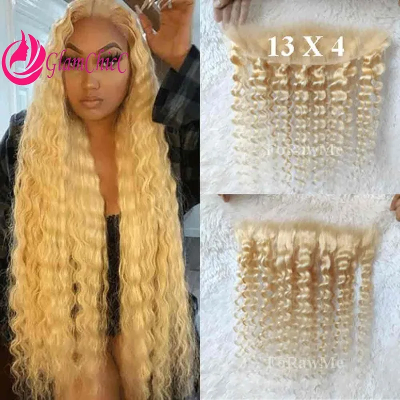 

Мягкие бразильские светлые человеческие волосы 13X4, кружевные фронтальные, предварительно выщипанные с детскими волосами 613, глубокая волна, от уха до уха, прозрачная кружевная застежка