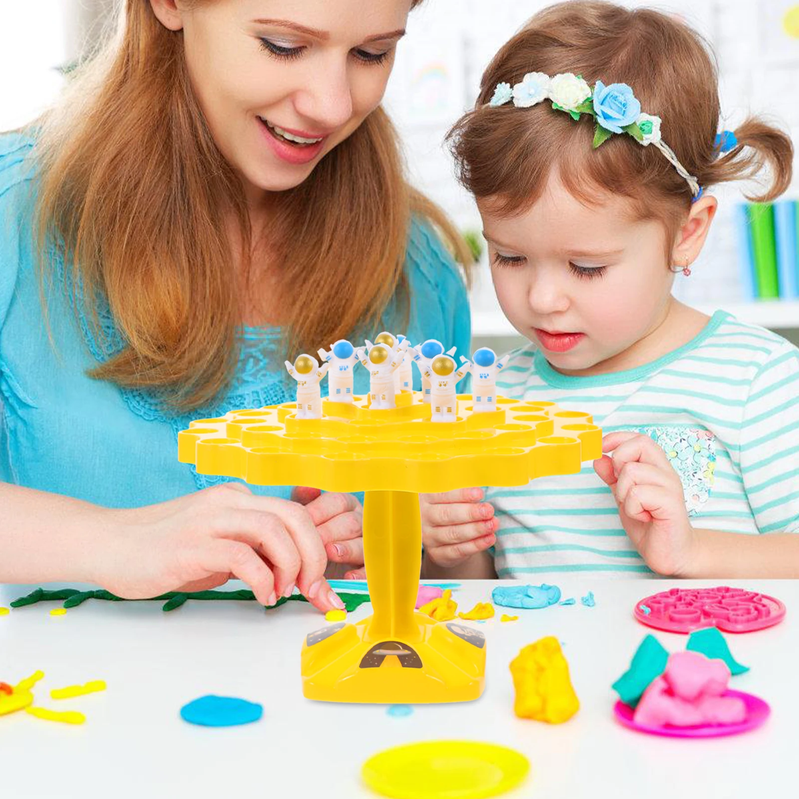 

1 set Astronaut Safe PP Material Children Educational Toy Educational Toy Spaceman Game Family Fun Montessori Concept