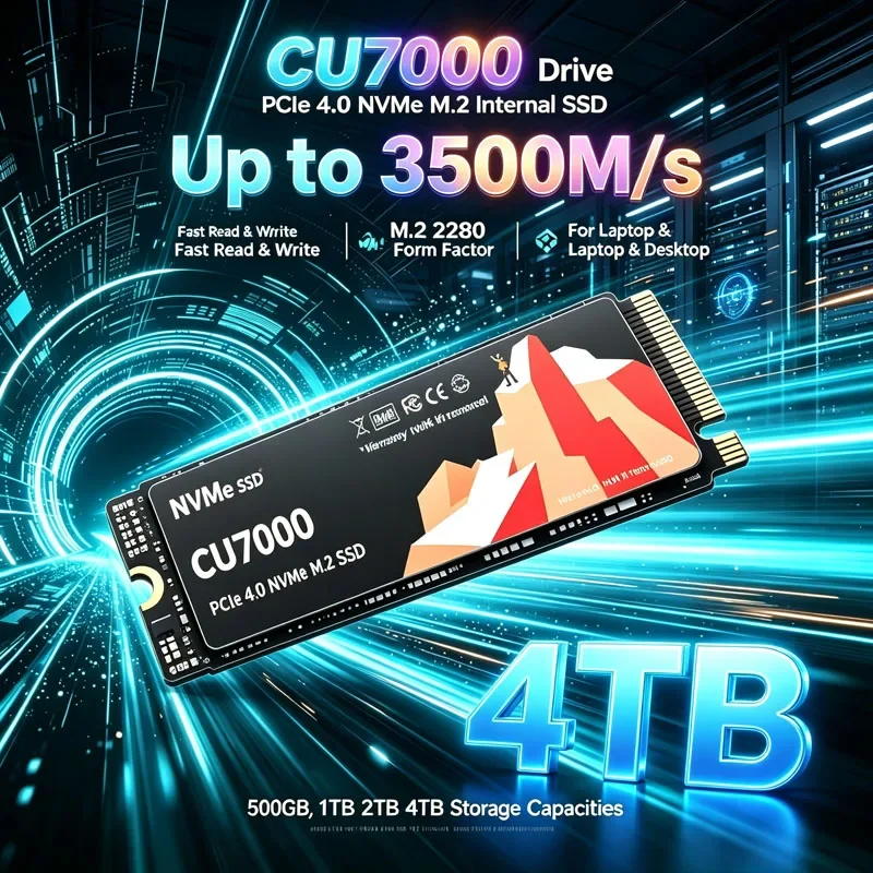 CU7000 PCIe M2 SSD NVME M.2 SSD Drive 1TB 2TB Solid State Drive 3500MB/S Internal Hard Disk SSD For Laptop Desktop