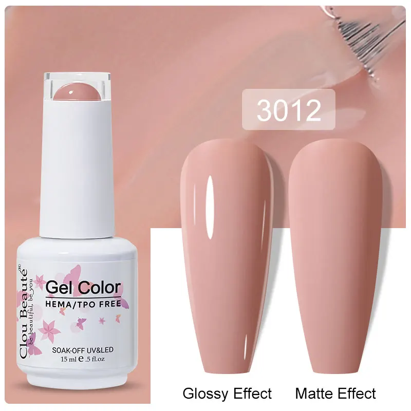 Clou Beaute 15 ml Gel Nagellak Semi-permanente Hybride Zwart Rode Kleur Gel Polish Nail Art UV Nagel emaille Vernis Nagelbenodigdheden