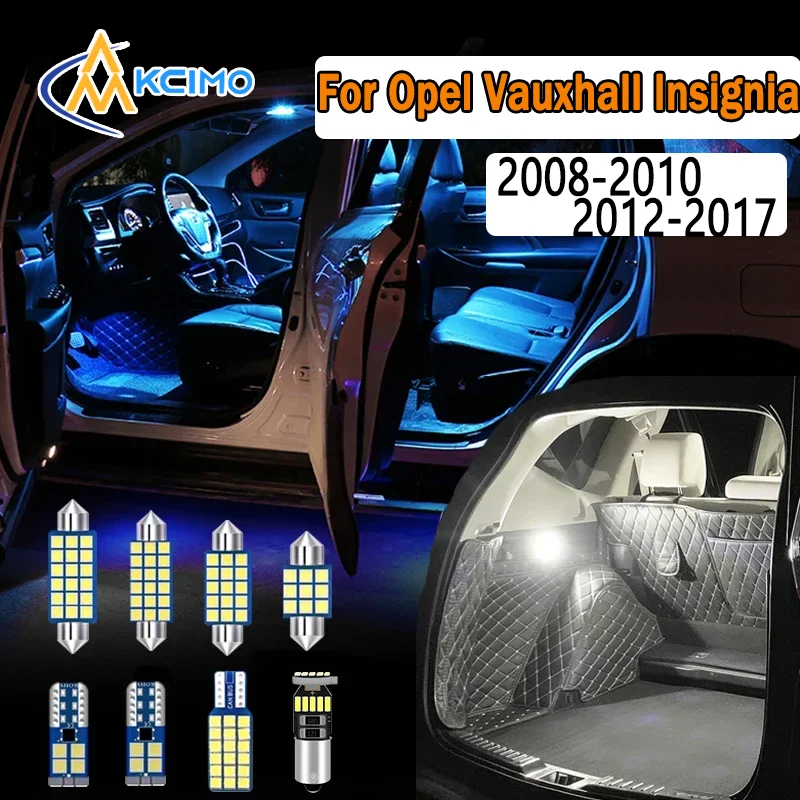 

For Opel Vauxhall Insignia A 2008-2010 2012-2017 Car New LED Interior Light Kit Canbus No Error Reading Lamp