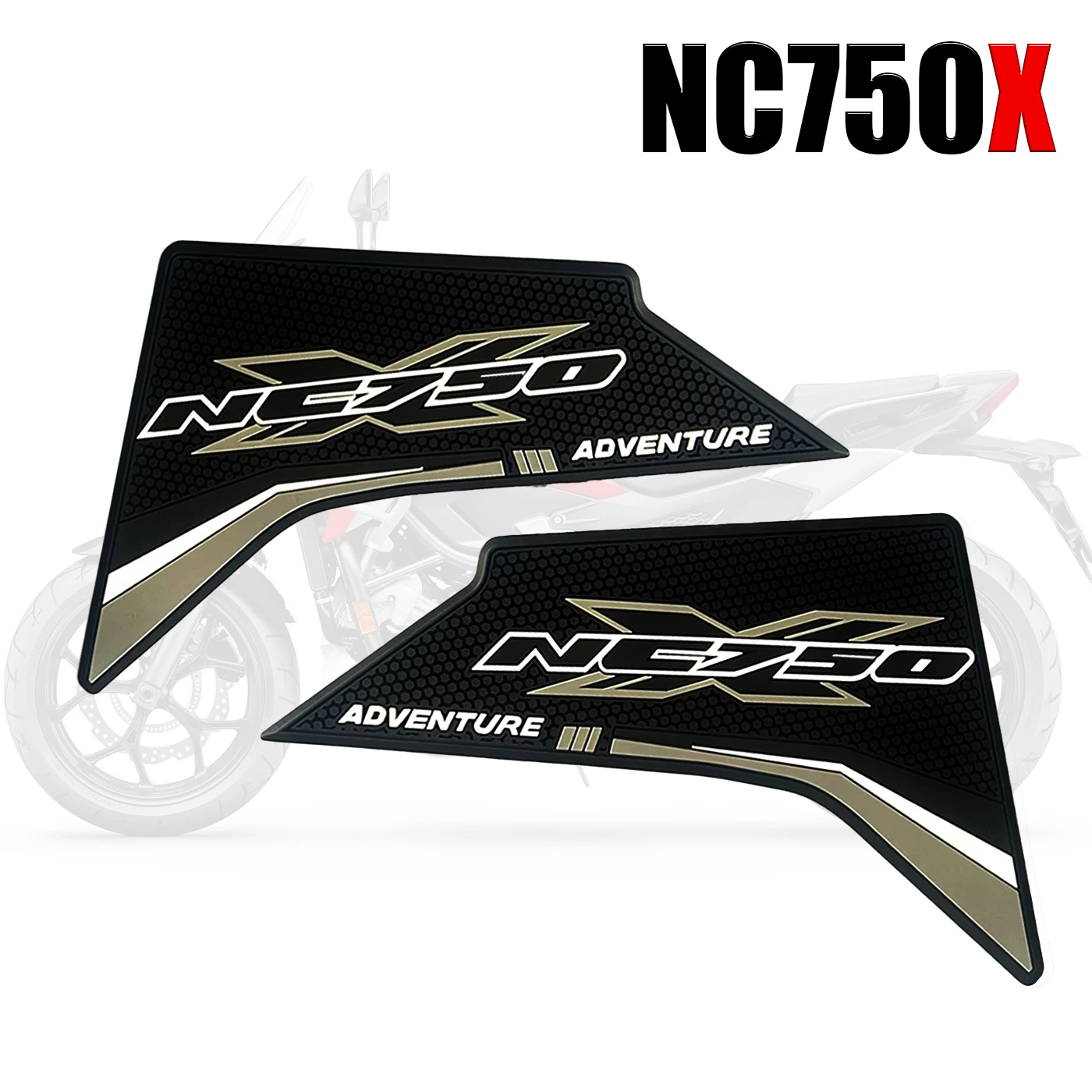 NC750X For Honda tank Anti slip sticker Adhesive 3D Rubber fuel tank protection pad Knee Fuel Oil Kit 2021 2022 2023 2024