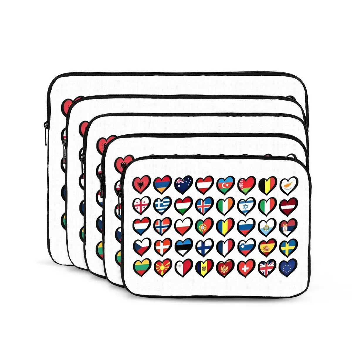 

Eurovision Song Contest Flags Hearts ESC Notebook Laptop Bag Case Pouch For Macbook Air Pro Tablet Shockproof Case Bag