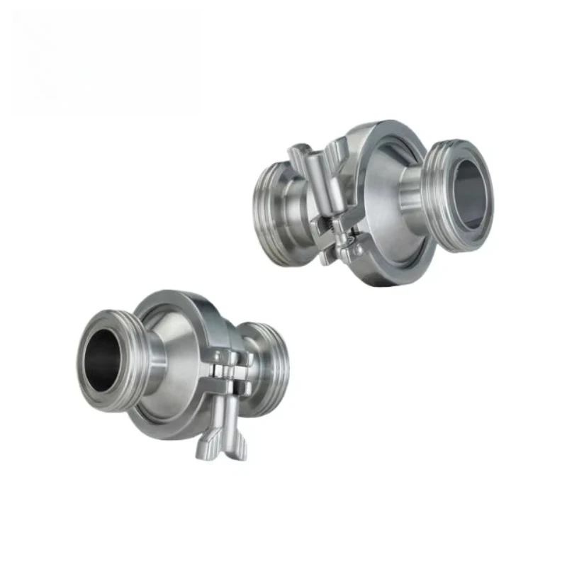 صمام فحص الصرف الصحي الصحي الصحي من الفولاذ المقاوم للصدأ الملحوم من جانب واحد Ss316l لصناعة الزيت والغاز