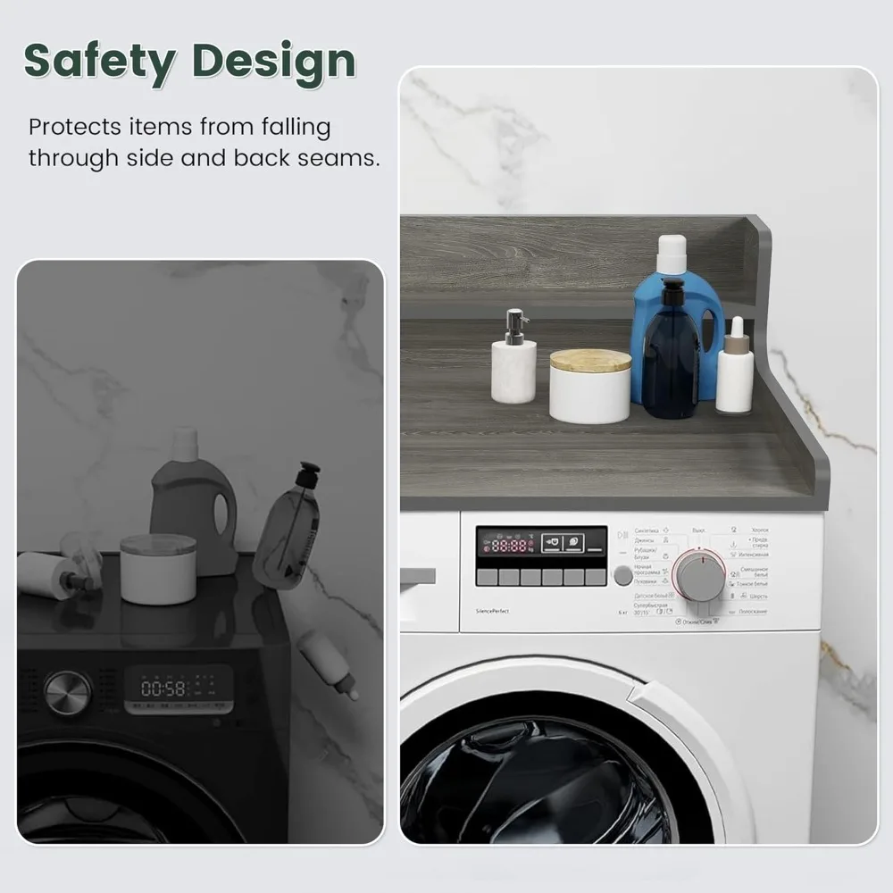 Washer Dryer Countertop with 2-Tier Shelf,2.75