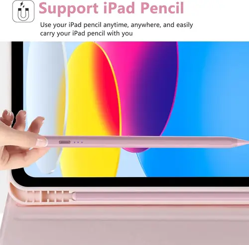 Imagen 2 del producto Funda para iPad de 10. a generación con teclado, funda tipo libro desmontable inalámbrica, portalápices para ratón para iPad de 10. a generación, 10,9 pulgadas, 2022