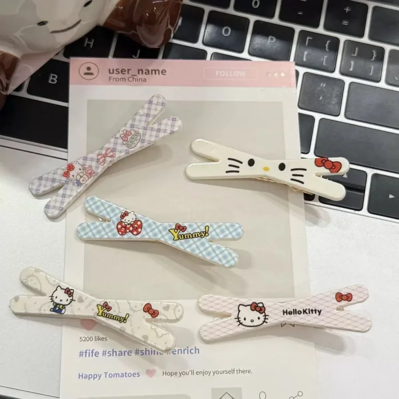 New Kawaii Anime Sweet girl heart KT cat hair clip cute cartoon student bangs clip side clip ins high beauty hair accessories