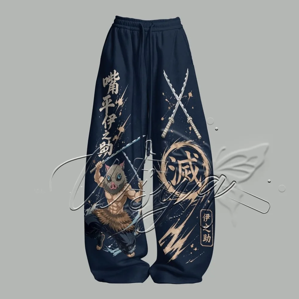 Sailor Moon Anime Print Quick Dry Straight Long Pants Unisex Manga Style Casual Sports Trousers Elastic Loose Streetwear Pants