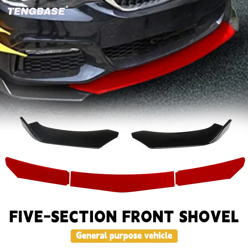 

5PCS Adjustable ABS Front Universal Bumper Separator Body Kit Duck Lip Splitter For Volkswagen For BMW For Audi For Honda
