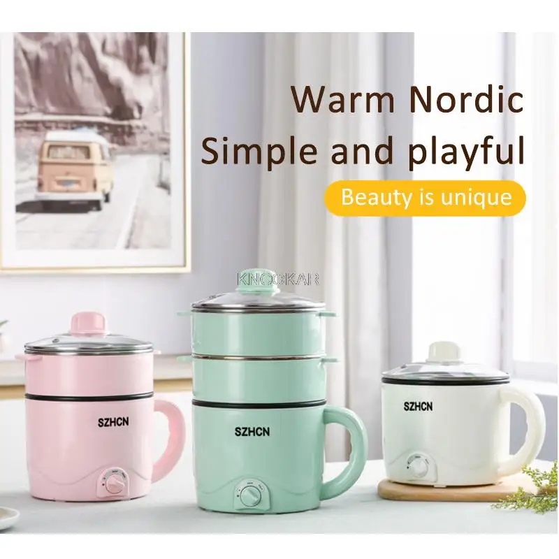 220V Mini Multifunction Electric Cooking Machine Household Single/Double Layer Hot Pot Multi Electric Rice Cooker Non-stick Pan - view 5