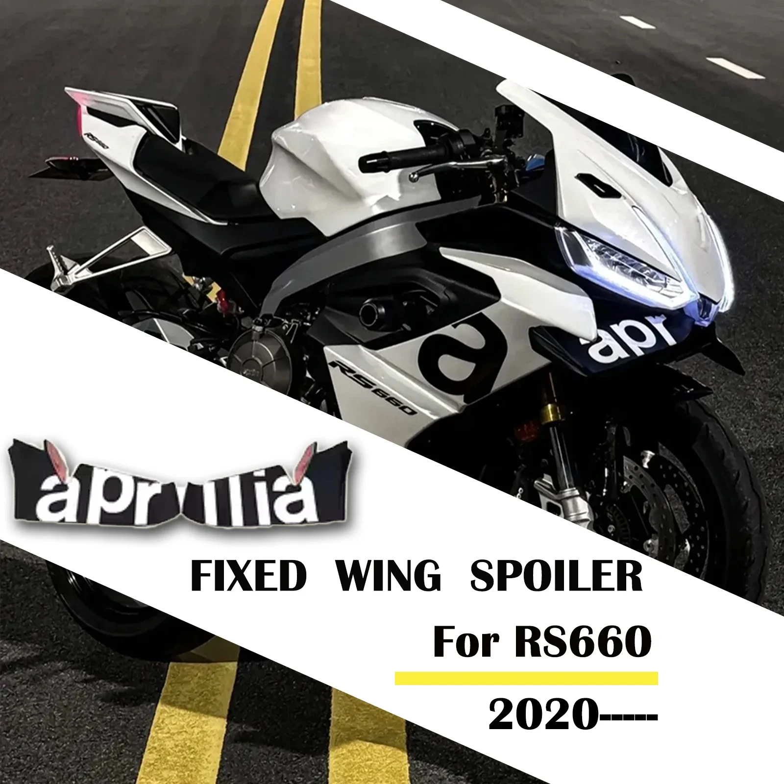 Front Fixed Wind Wing For RS660 RS 660 rs660 2020-2024 Motorcycle Wind Deflector Spoiler Fairing Winglets Accessories
