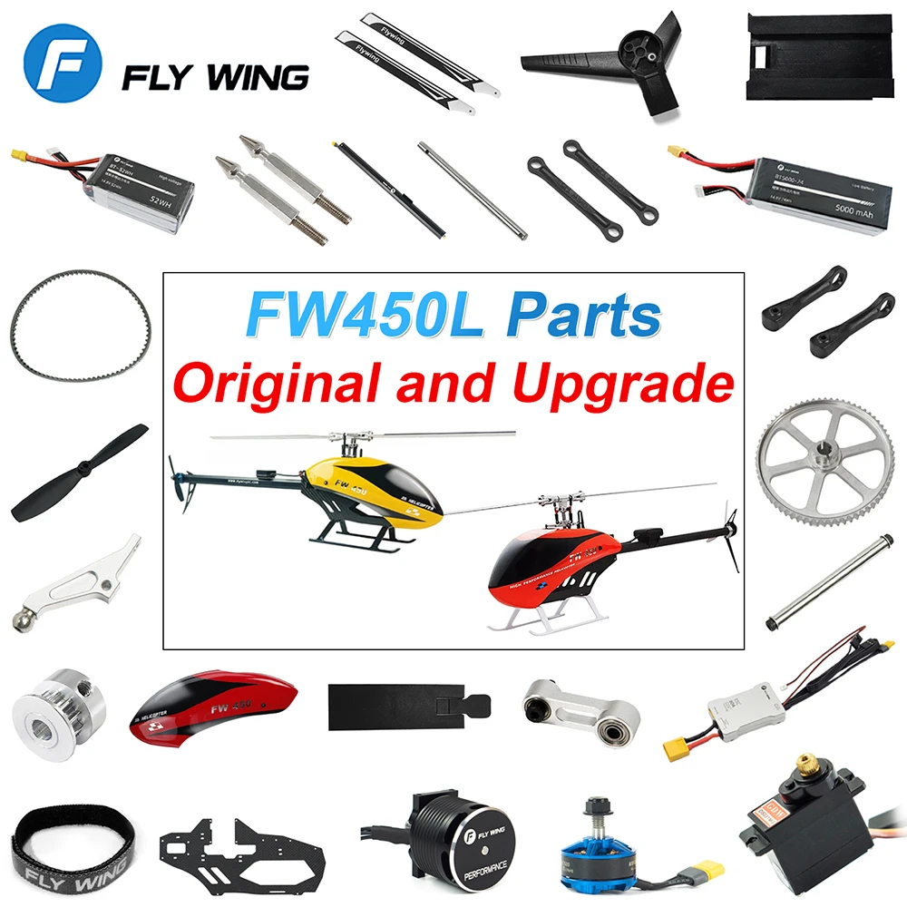 Flywing FW450L RC hélicoptère pièces batterie moteur ESC Servo arbre principal engrenage Rotor boîtier bras de commande ensemble ceinture originale