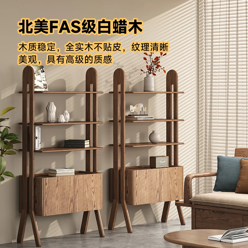 خزانة كتب من الخشب الصلب الاسكندنافي خزانة جانبية لتناول الطعام من خشب الرماد خزانة شرفة من الخشب الصلب شقة صغيرة خزانة بوجو منزلية أرضية ra