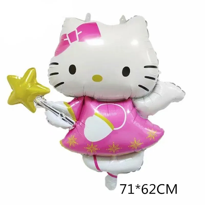 Cartoon Hello Kitty Balloon Girls Decoration Birthday Party Supplies Foil Balloon Globos Children Streamer Baby Shower Balloons