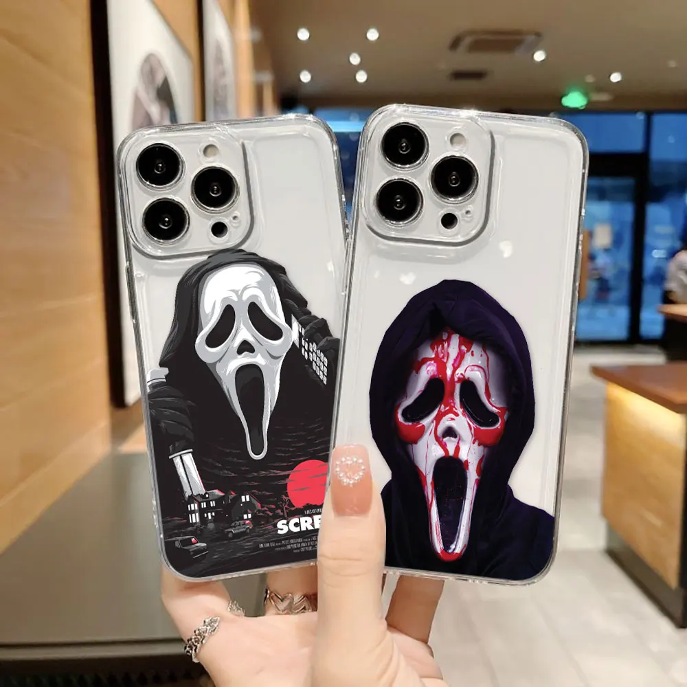 

Scream Ghostface Horror Phone Case For VIVO S1 V20 V21 V21E V23 V23E V25 V27 V27E V29E V30 V40 V50 Y02 Y03 LITE Clear Case Shell