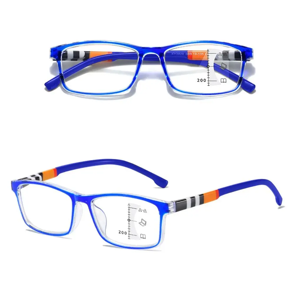 Multifokale Anti-Blaulicht-Lesebrille Progressive Near Far Blue Ray Blocking Square Brillen Augenschutz Ultralight – Detail 2