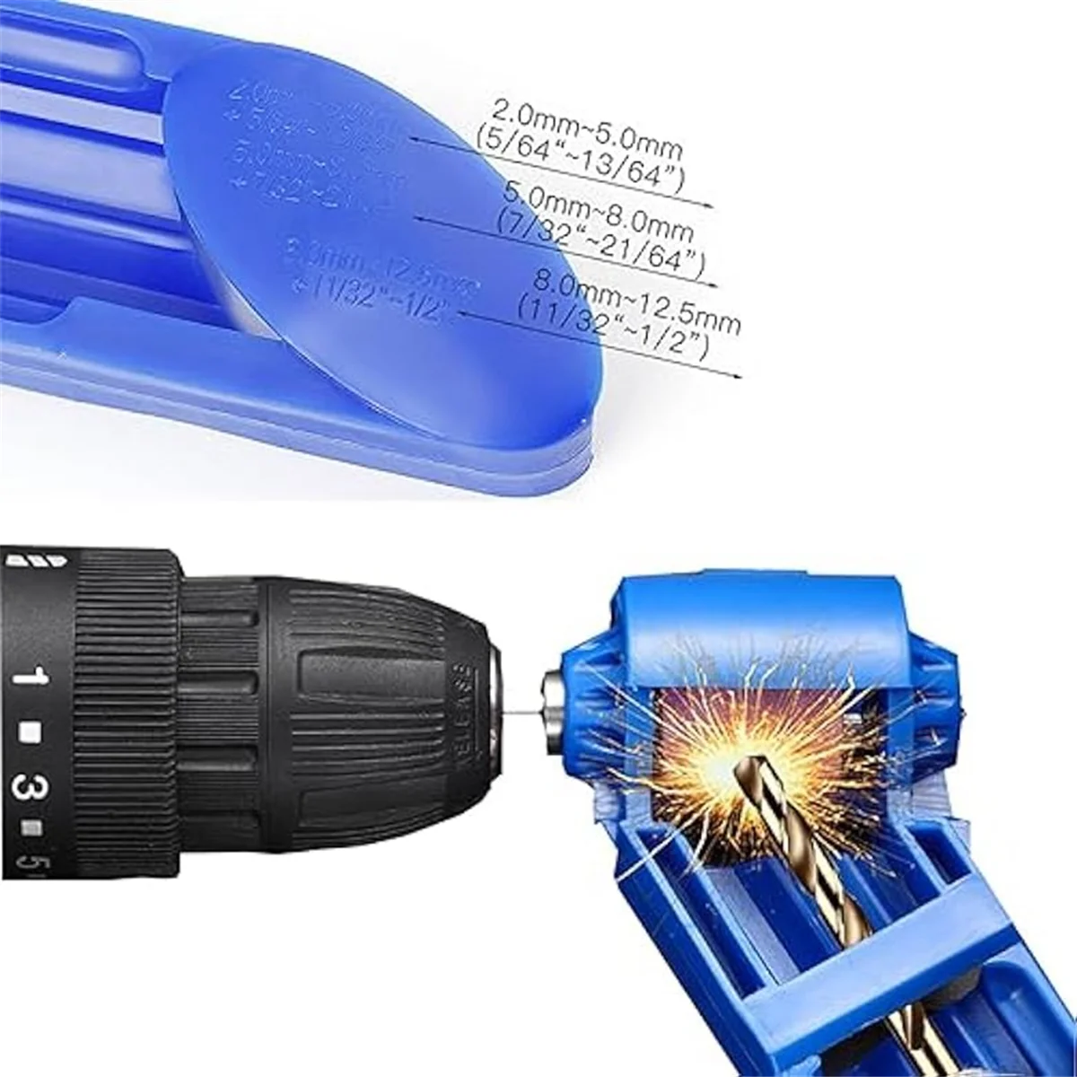 Portable Drill Bit Sharpener with Grinding Wheel Sharpening Drill Bit Tool for Metal Iron Drill Polishing Drill Grinder