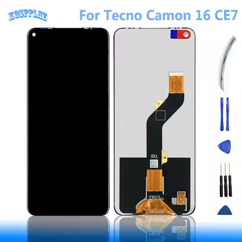 New 6.9 Inches For Tecno Camon 16 CE7 LCD Display Screen and Touch Screen Sensor Digitizer Assembly with Repair Tools