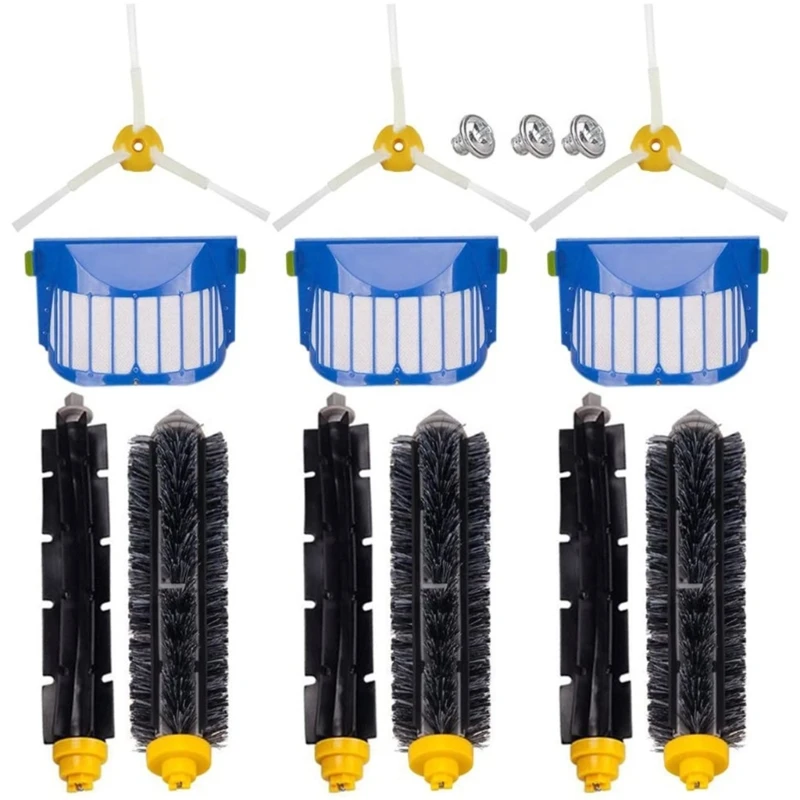 M2EE กรองสำหรับ IrobotRoomba 600 Serie 610/618/614/620/645/650/651/655/660/552/564/585 เครื่องดูดฝุ่น Beater แปรงด้านข้าง