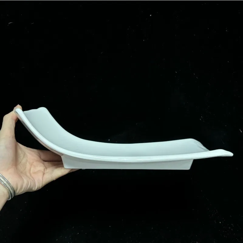 Pure White Plastic Irregular Plate Dish Commerce Serving Tray BBQ Picnic Plates Dessert Snacks Fruit Dishes Kitchen Tableware
