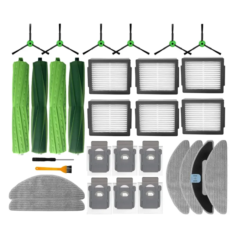 

AEB1-30 шт. для Irobot Roomba Combo J5, J5 + Plus, I5, I5 + Plus, запасные части, роликовая боковая щетка, фильтр Hepa, мешок для пыли, швабра