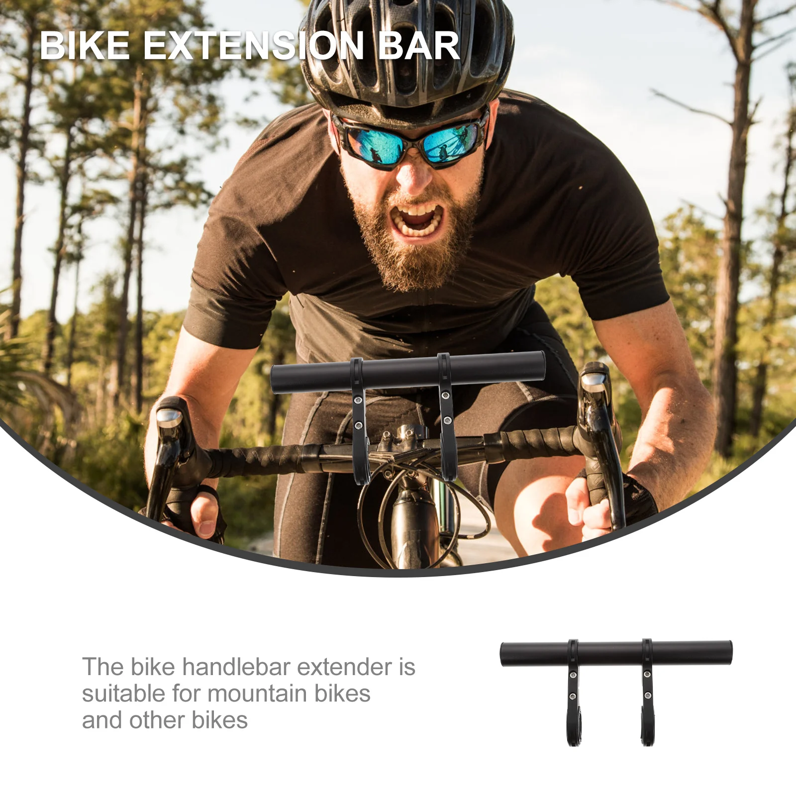 

1Set Bicycle Accessory Sturdy Lightweight Handlebar Extender Bracket for Motorcycle Vibration Resistant Convenient Extension Bar