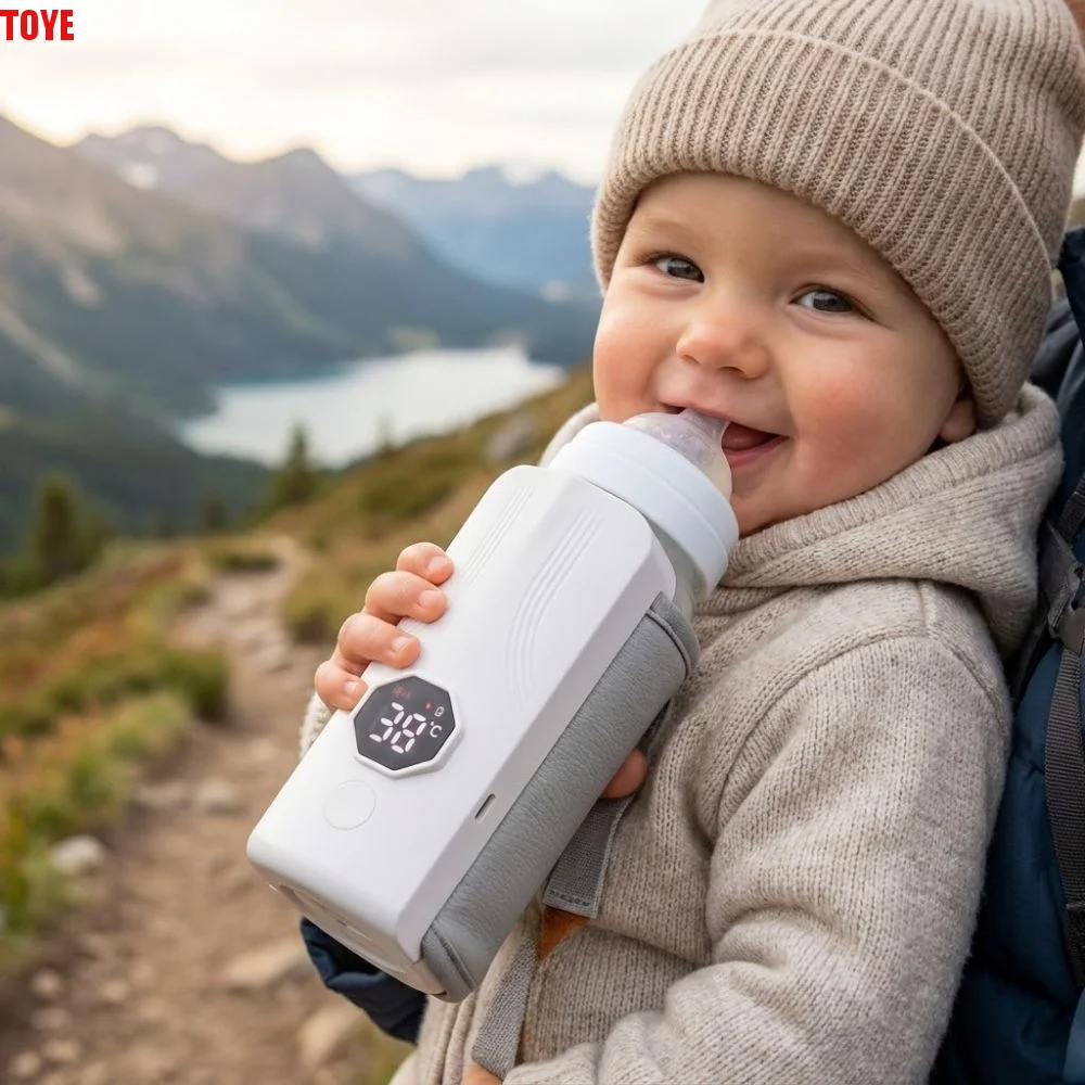 

6 Level Temp Control Baby Milk Warmer LED Display BPA Free Baby Bottle Heater Cordless Accurate Temperature Control