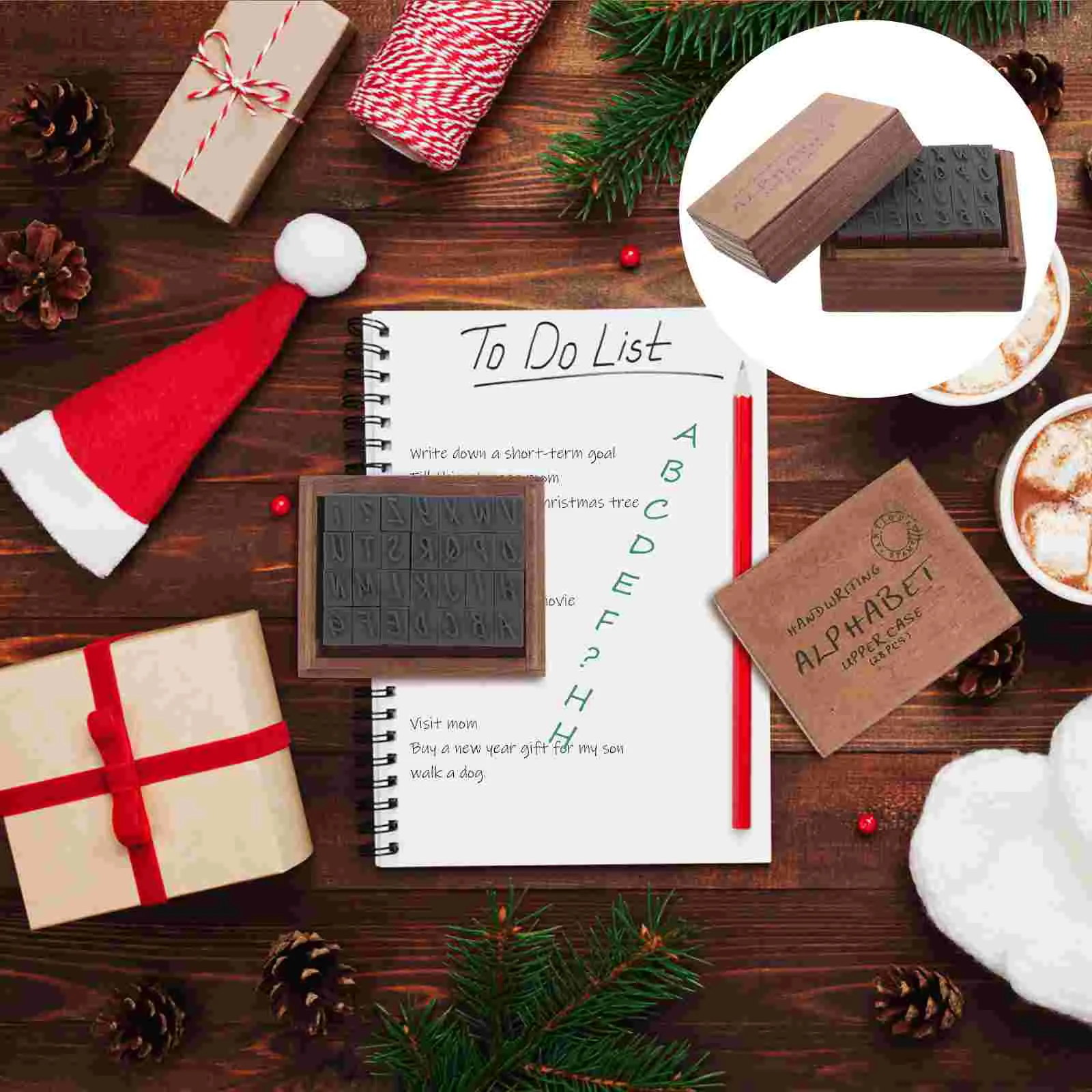 Vintage Letter Seal DIY Wooden Stamp Alphabet Stamps Small Postage for Crafting Scrapbook Retro Mini Scrapbooking