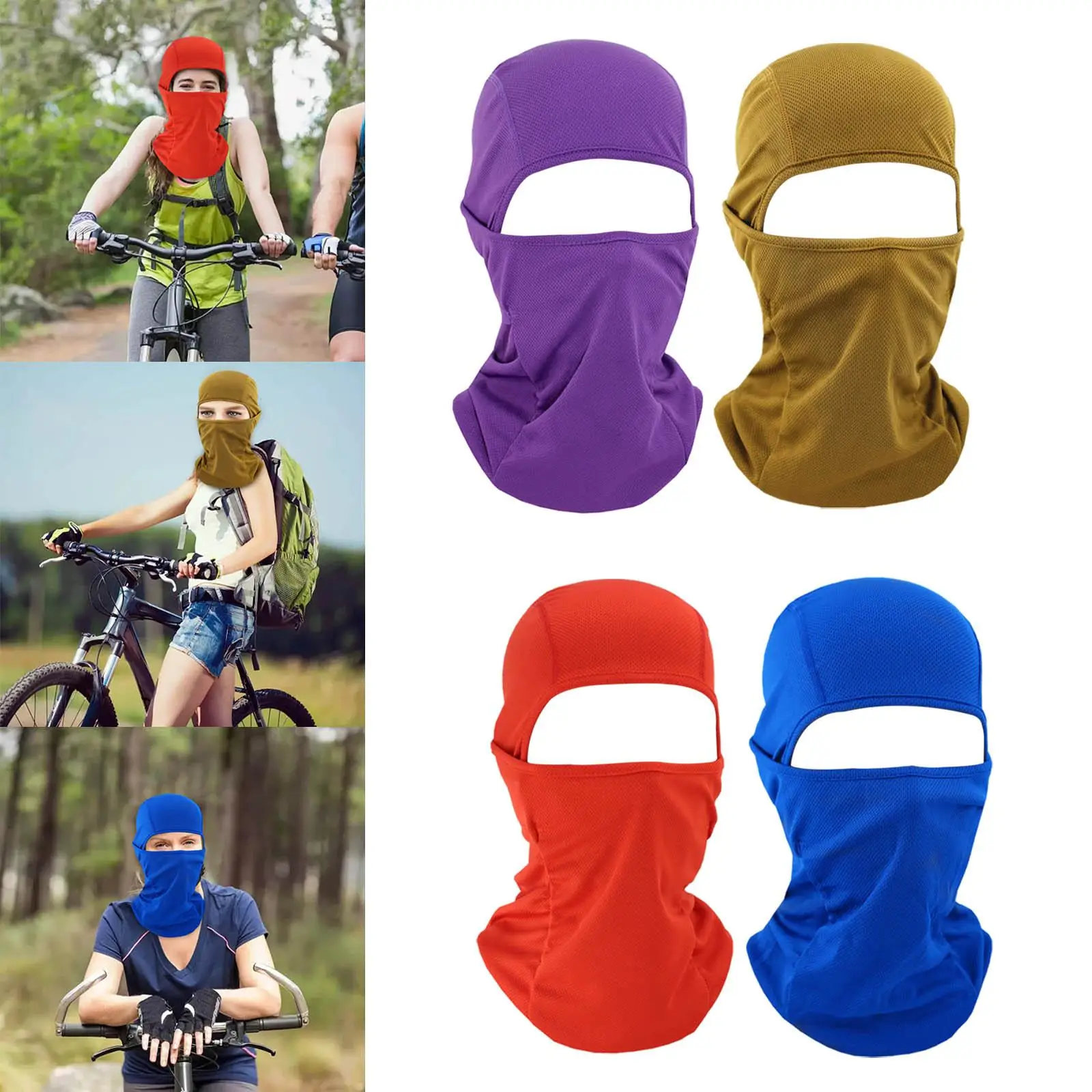 フェイスマスク バラクラバ サイクリングマスク ヘルメット 帽子 ヘッドギア 夏用 男性 女性用