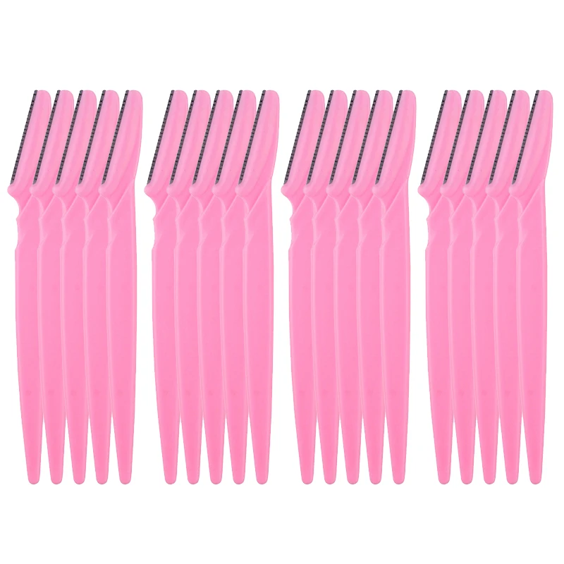 Karsyngirl 20Pcs/set Eyebrow Trimmer Face Razor Knife Eye Brow Blades Shaping Makeup Tools Facial Body Hair Removal Scraper