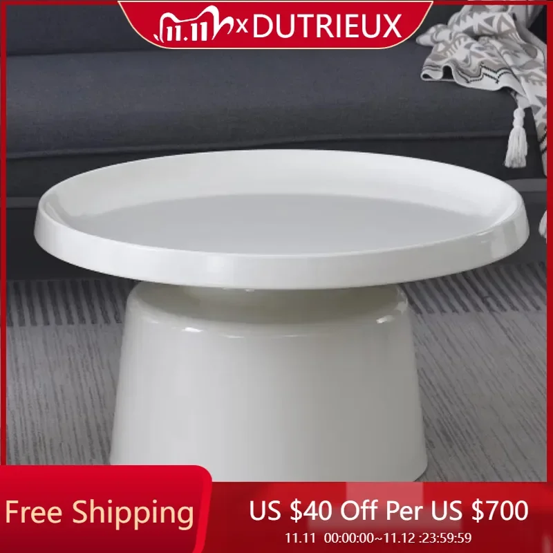 

Round Decoration Coffee Table Beauty Big Size Vintage Universal Save Space Side Table Minimalist Mesa Auxiliar Room Decorations