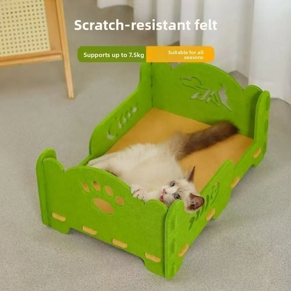 Japanese Style All-in-one Cat House With Holes Stackable Cat Climbing Frame Corner Design Multi-layer Cat Condo Cat Furniture