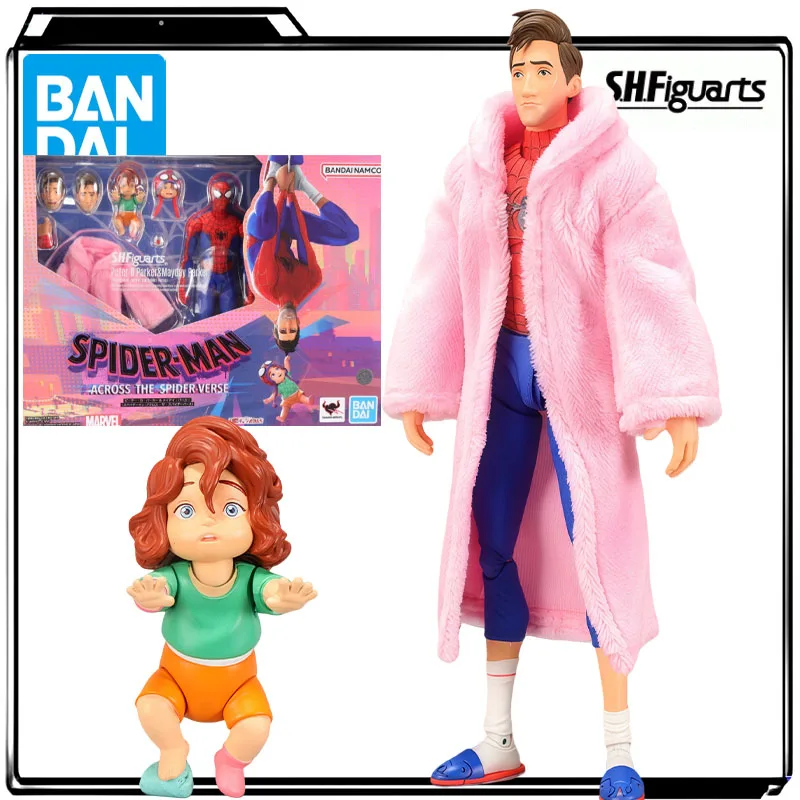 

Bandai Genuine S.H.Figuarts Anime Figure Peter B. Parker & Mayday Parker Action Figure Toys for Boys Kids Gift Collectible Model
