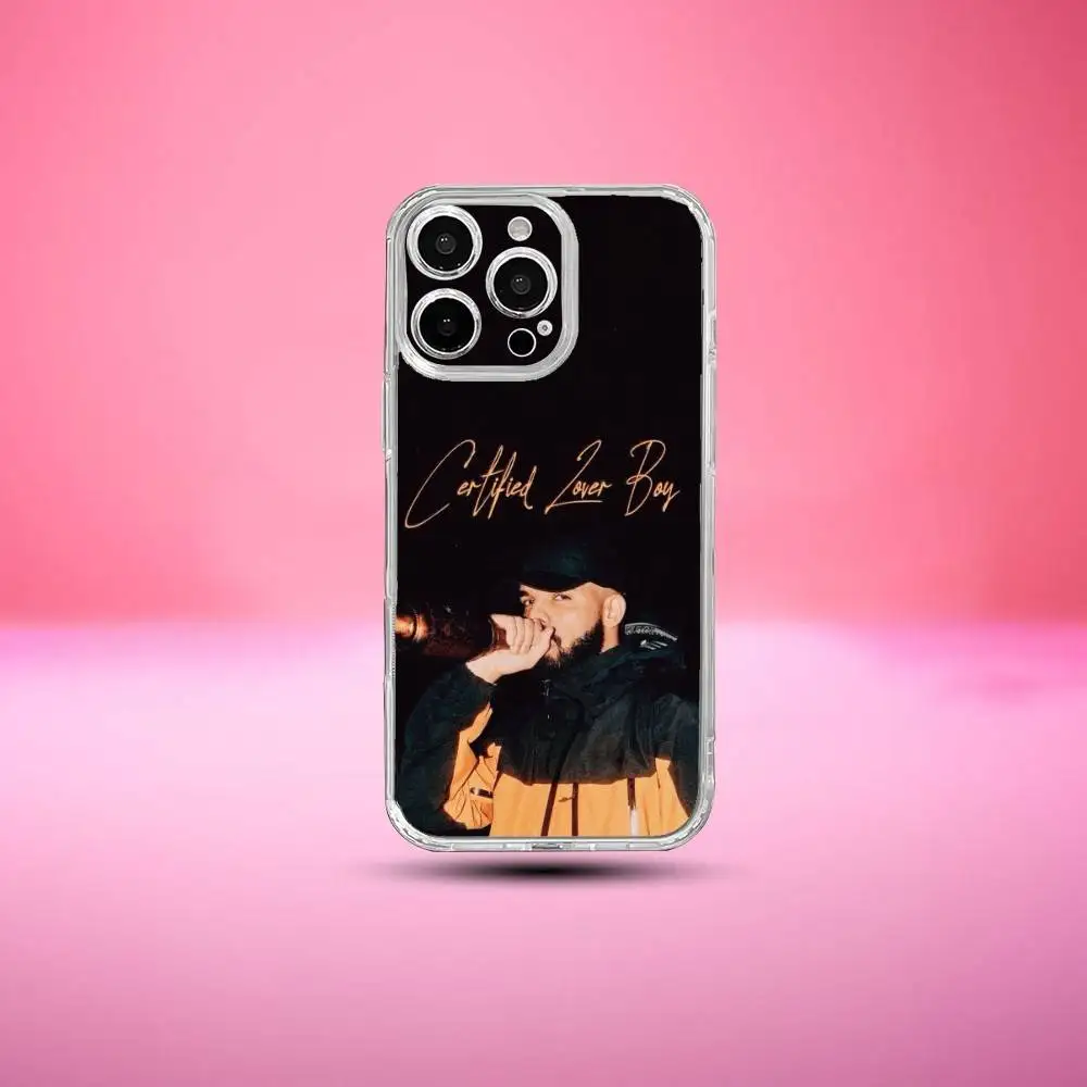 Custodia per telefono Funny Singer D-Drake Rapper per iPhone17,16,15,14,13,12,11 Plus,Pro Max Cover morbida e trasparente
