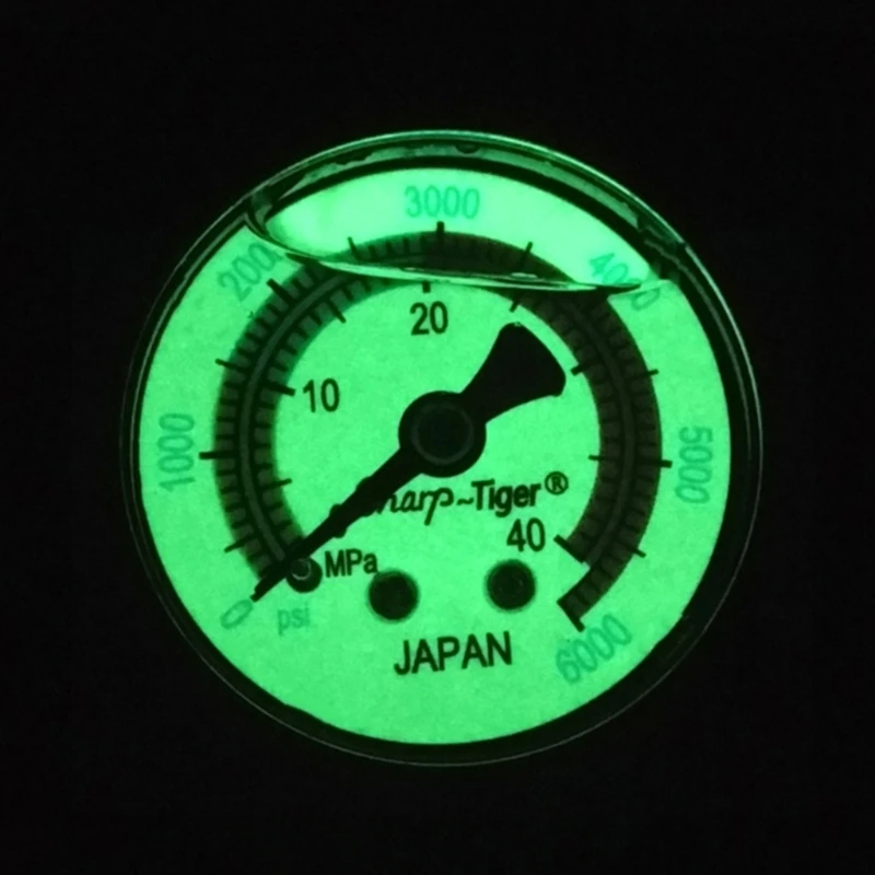 Pompa durevole Guage con manometro per pompa ad aria con telaio in acciaio inossidabile 0-6000/0-40MPa manometro per attrezzatura subacquea misura 40JE