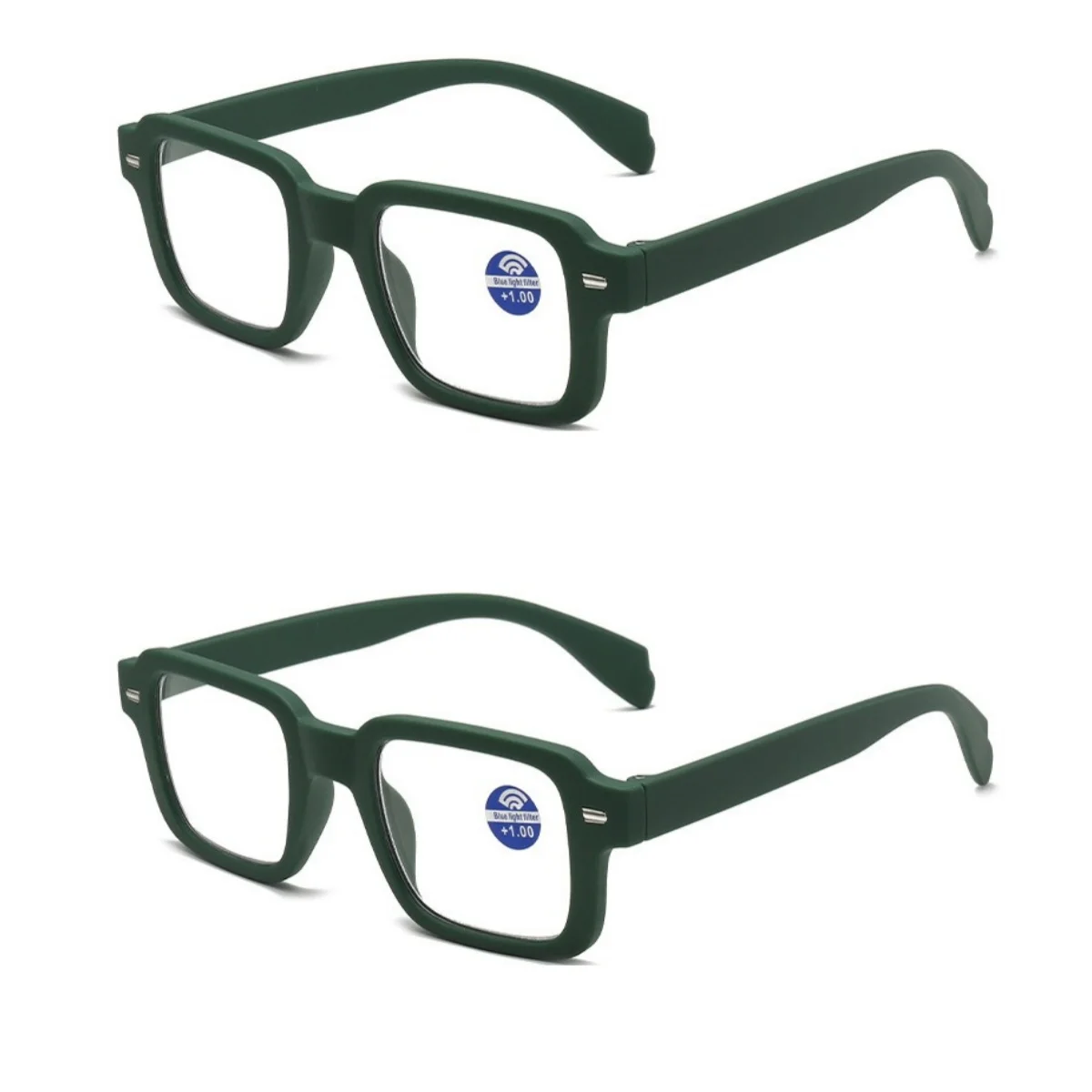 2PCS Nuovi Occhiali da lettura Uomo Donna Anti-luce blu Occhiali da lettura Cornice di moda Occhiali da presbiopia da +100 a +400 occhiali