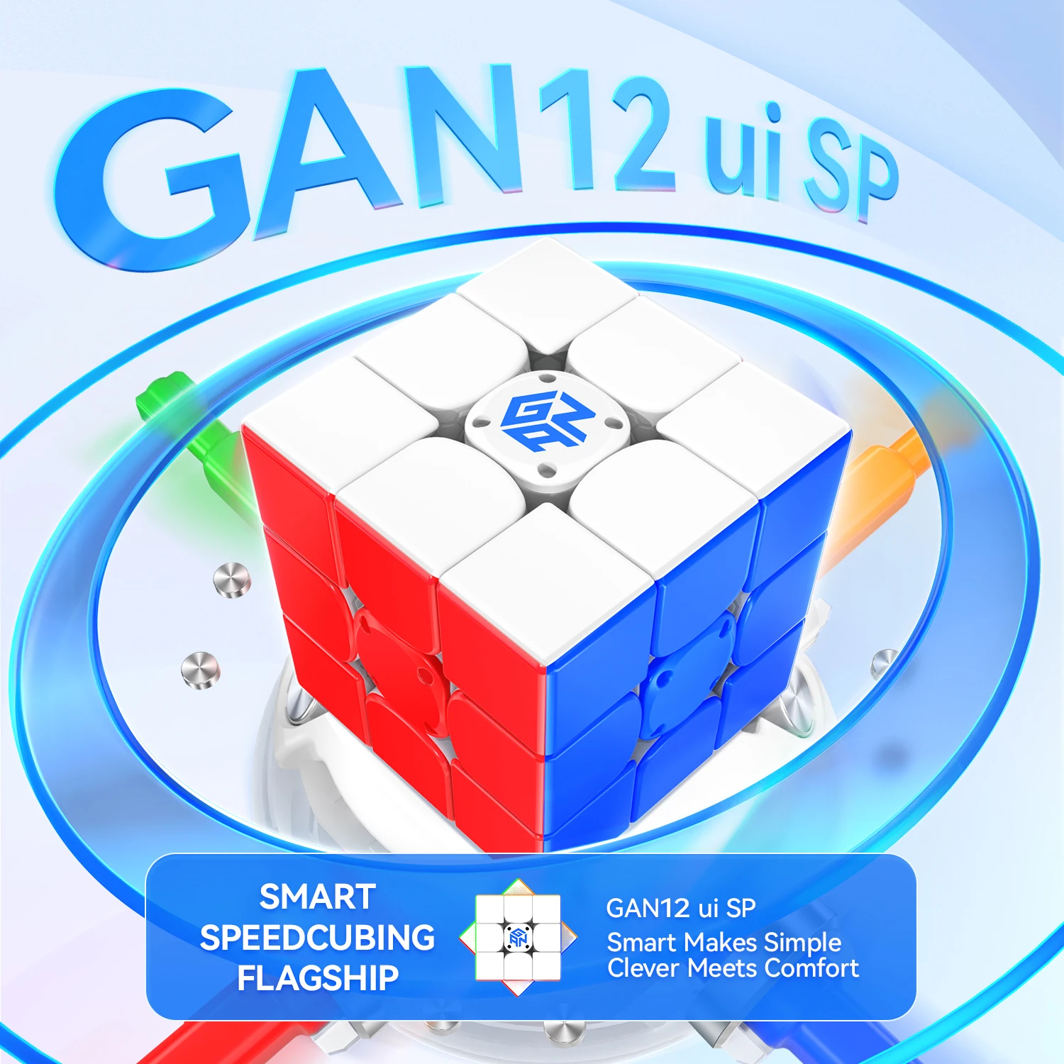 

[JudyCube] GAN 12 UI SP Smart 3X3 Магнитный куб без наклеек Профессиональная игрушка-непоседа GAN12 UI Cubo Magico Puzzle