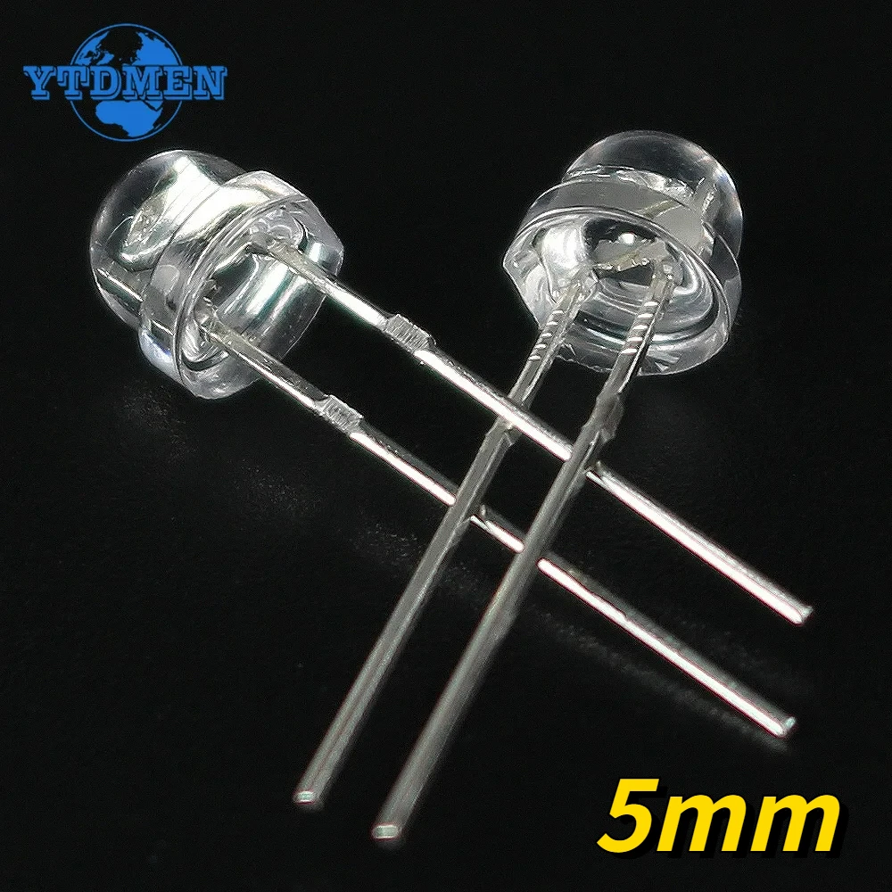 

50/100PCS 5MM LED Diode Straw Hat Super Bright F5 Light Emitting Diodes White Red Yellow Green Blue Diodos Led Assorted Kit