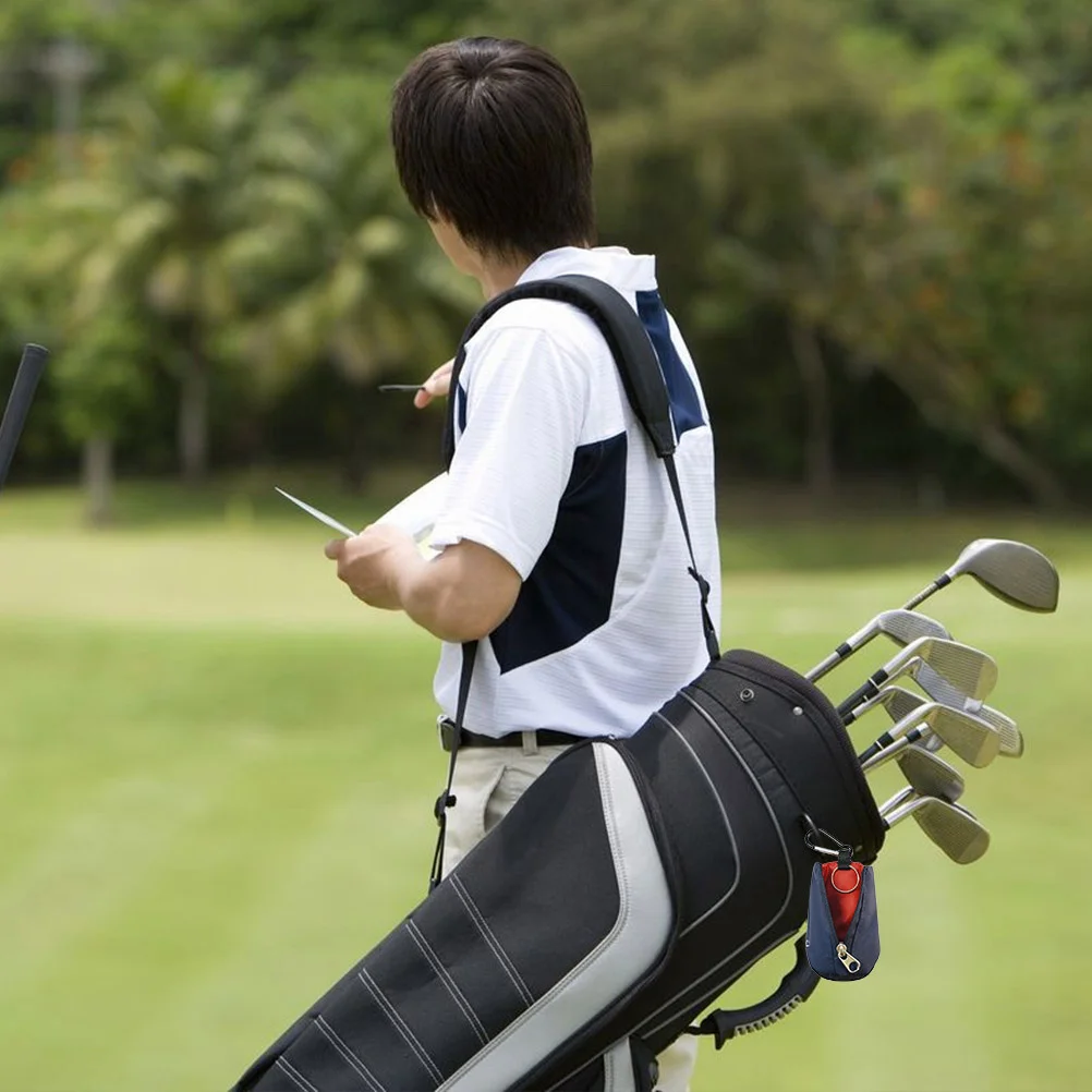 قطعة واحدة من حقيبة خصر الجولف، قماش تنظيف الكرة، مادة ممتازة، متينة وقابلة لإعادة الاستخدام، سهلة التنظيف، حقيبة جيب صغيرة محمولة خفيفة الوزن