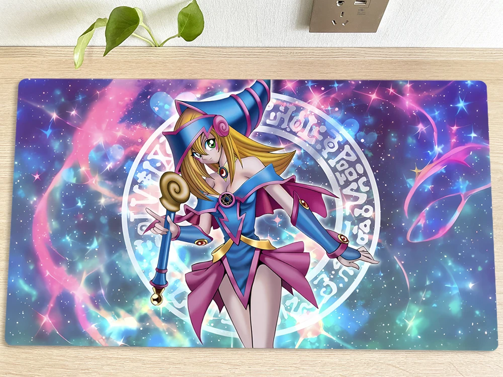 YuGiOh Table Playmat Dark Magician Girl TCG CCG Mat Trading Card Game Mat Mouse Pad Rubber Gaming Play Mat Free Bag