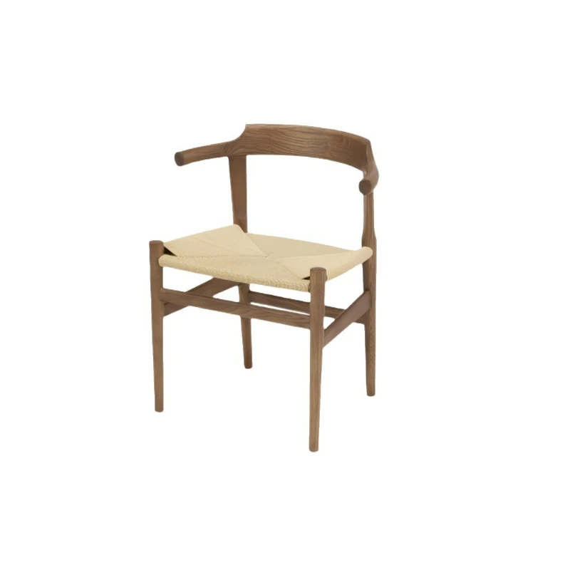 

Home retro armrest modern leisure homestay solid wood leisure chair