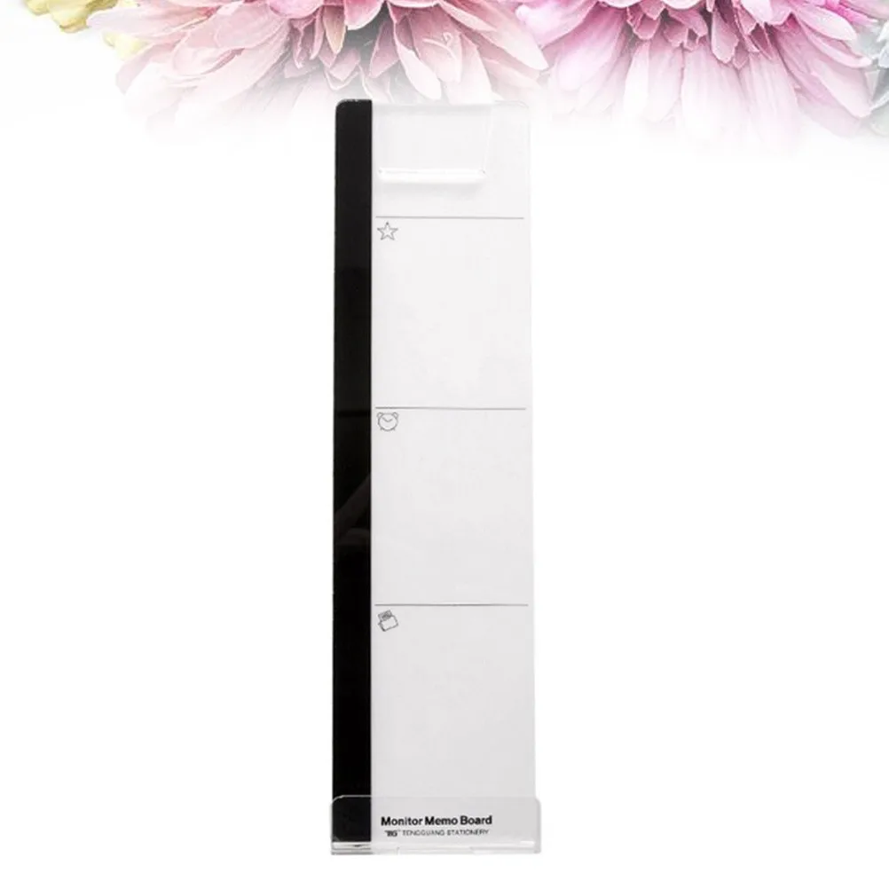 Monitor-Memotafel, transparente Computer-Monitor-Seitenwand, kreativer Memohalter, Schutzschicht entfernen, Terminerinnerung