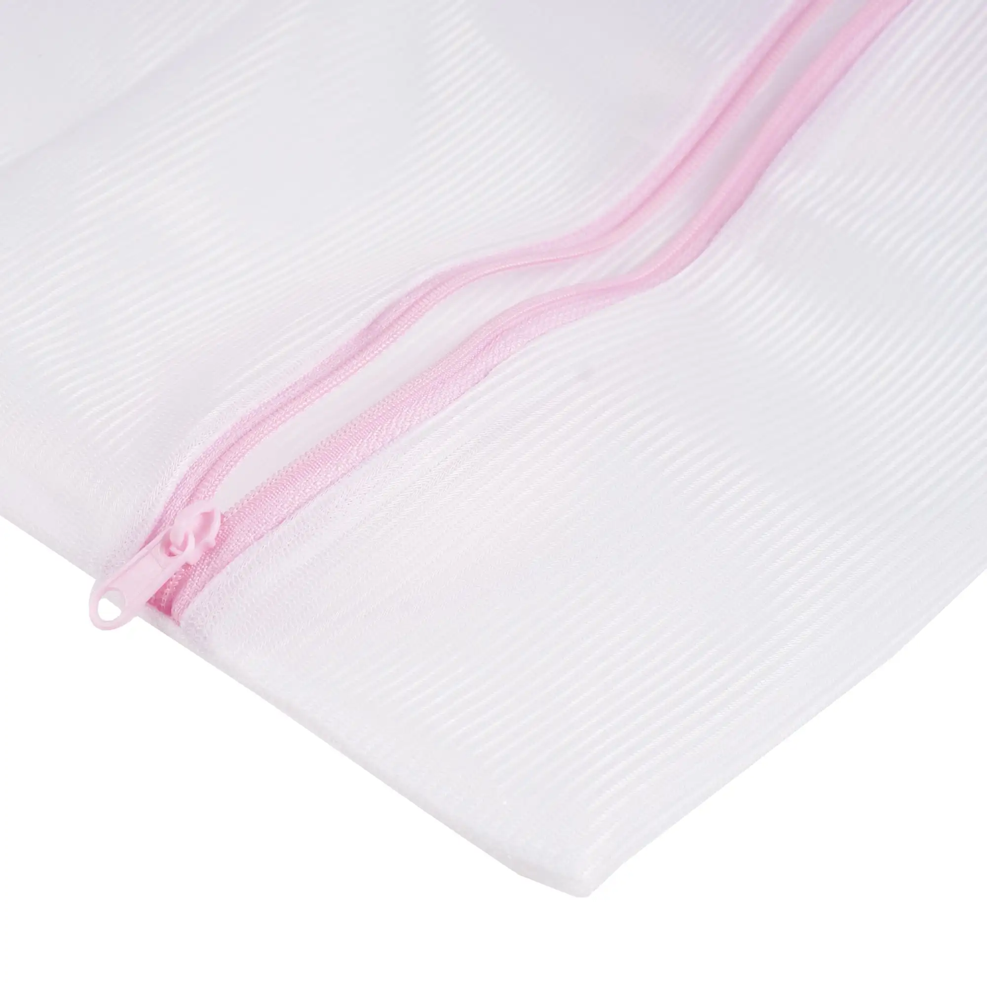 ジッパー付き軽量メッシュランドリーバッグ 4 個セット (ホワイト)