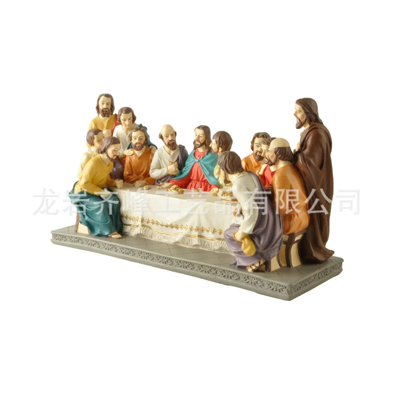 حار بيع الراتنج الحرف تمثال العشاء الأخير #4