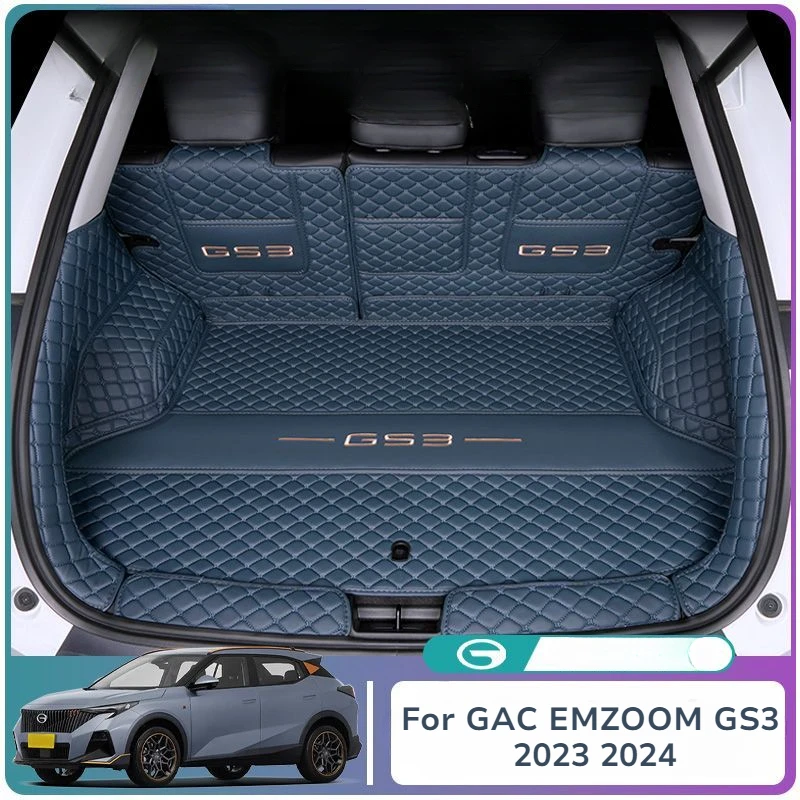 For GAC EMZOOM GS3 2023 2024 Car Boot Mat Rear Trunk Liner Cargo Leather Floor Carpet Tray Protector Accessories Mats