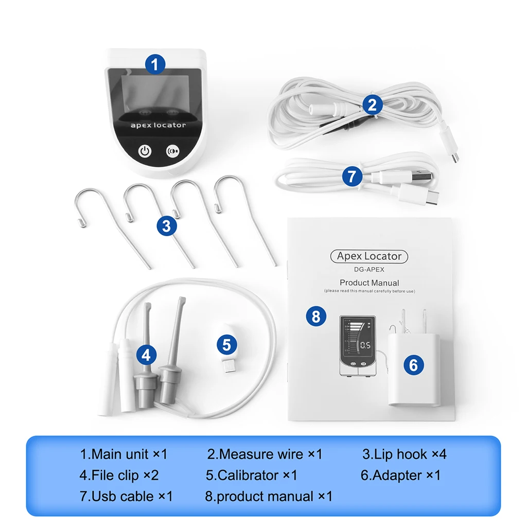 AZDENT Dental Endo Apex Locator Elektronisches Wurzelkanal-Apex-Lokalisierungssystem Parodontologie Messgerät Wiederaufladbar Zahnmedizin – Detail 5