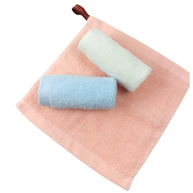 10pcs/lot 20x20cm 20g Small Square Towels Baby Children Towel Wash Face Towel for Kindergarten Kids Customer Logo 3 Colors