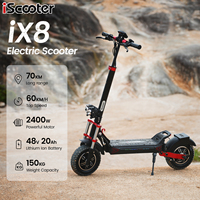 iScooter iX8 Foldable Adult Electric Scooter E-Scooter 60 KM/H Electric Kick Scooter 2400W Skateboards 48V 20Ah Kickboard