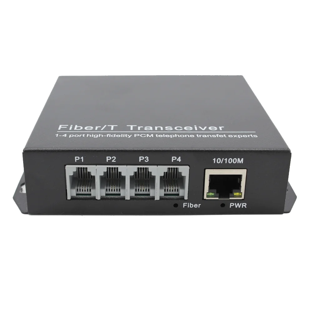 High Quality 1Port 10/100M LAN Port 4Port RJ11 Telephone Single Mode Single Fiber 20km Network Fiber Optic Media Converter